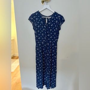 REFORMATION flowy, button down midi dress with eyelet in back; size 6